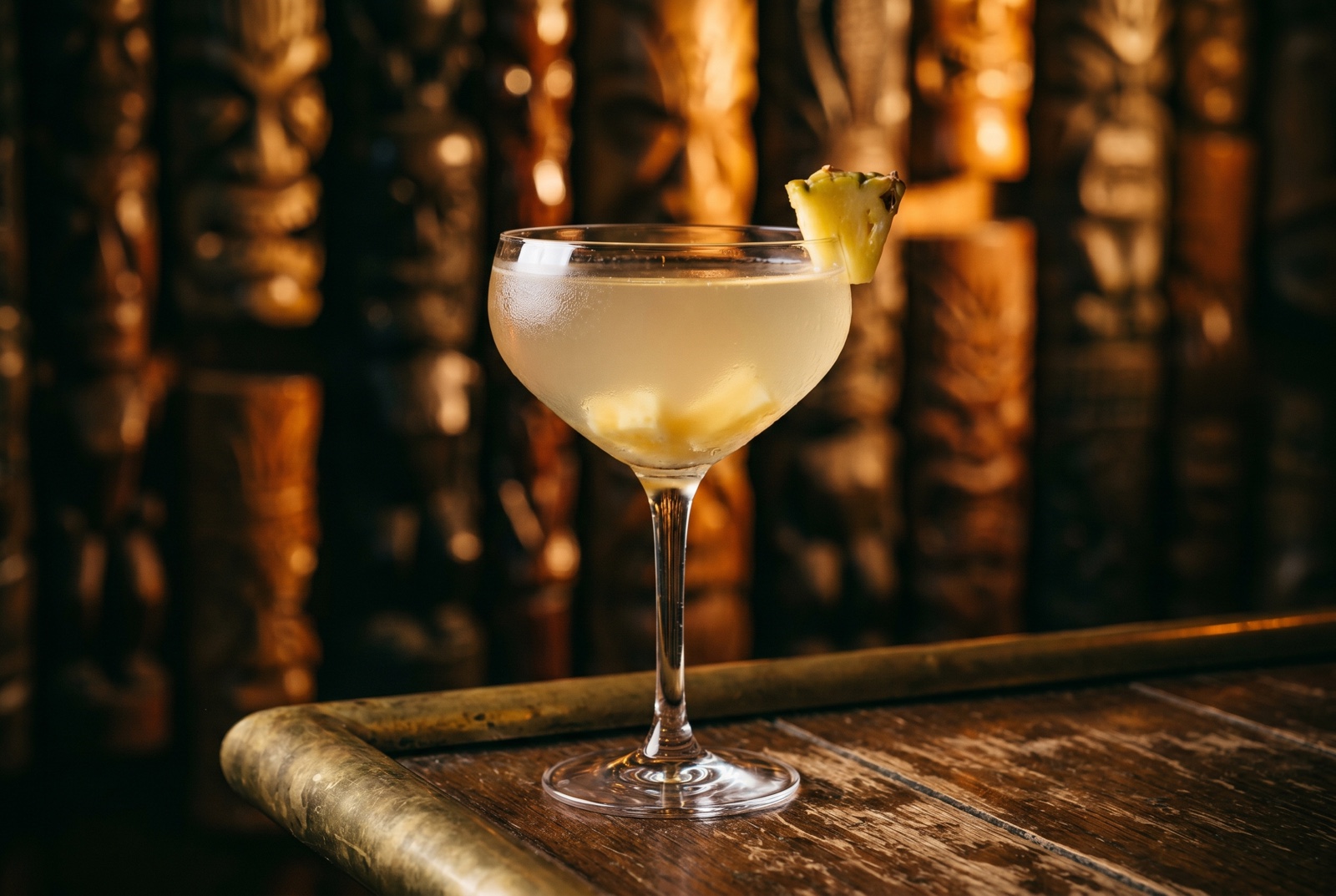 A Pisco Punch—pisco, pineapple gum syrup, lemon, the 1890s San Francisco Bank Exchange classic